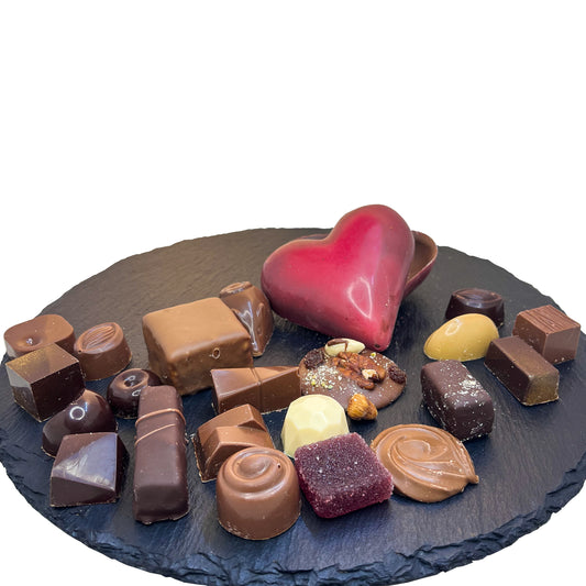 Petit coeur en chocolat garni